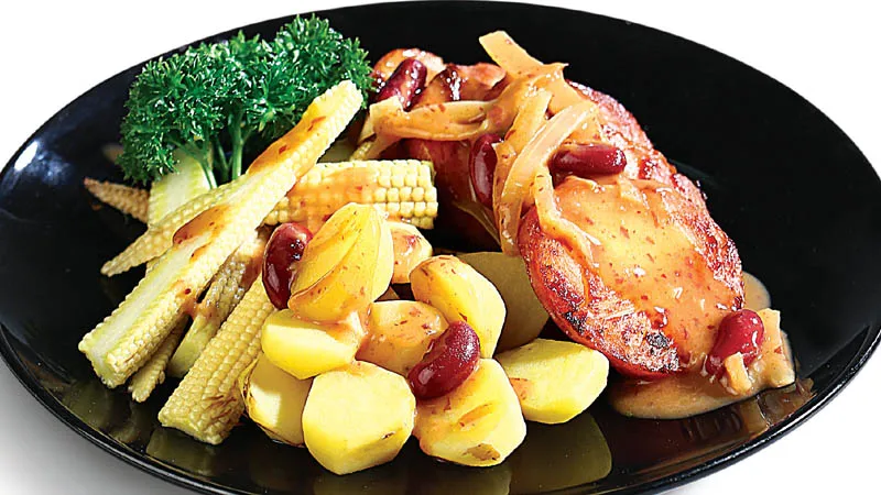 Ayam Asap Saus Kacang Merah