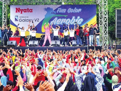 Event Funcolor Aerobic di Alun-Alun Jember