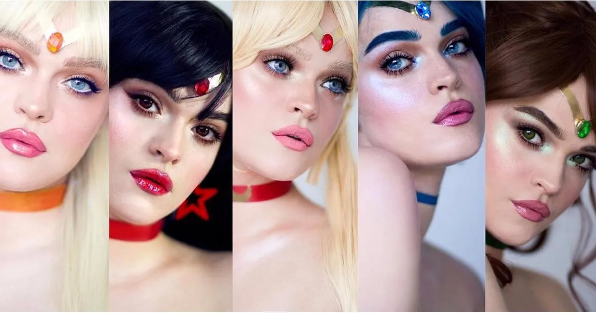 Ubah Diri Menjadi 10 Karakter Sailor Moon, Makeup Artist Kebanjiran Pujian