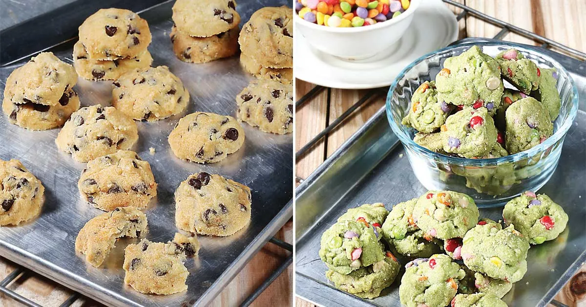 2 Kreasi Kukis Nikmat, Chocochips Vanila dan Green Tea