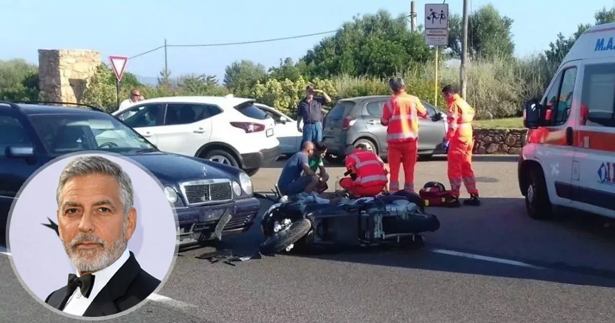 Tabrak Mobil, George Clooney Terlempar Sejauh 6 Meter dari Motornya