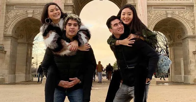 Adu Kemesraan Al-Alyssa dan Verrell-Wilona saat Double Date di Paris