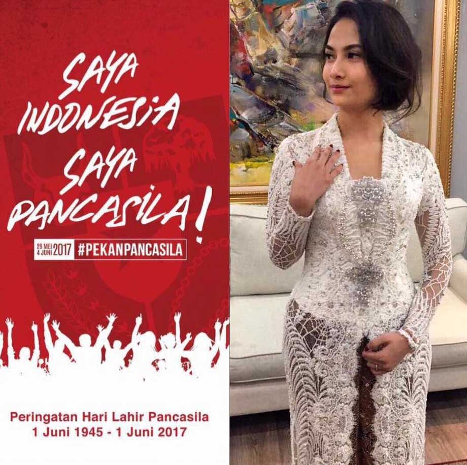 gaya vanessa angel kenakan kebaya 4