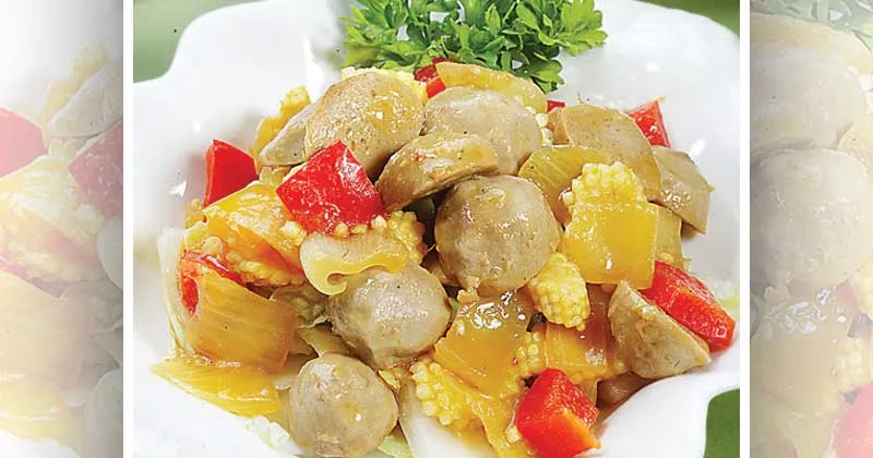Oseng-oseng Bakso Paprika