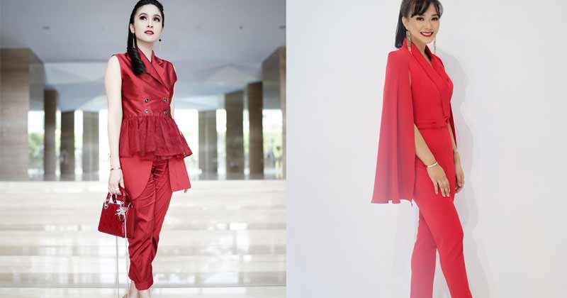 baju-merah dan lipstik-merah