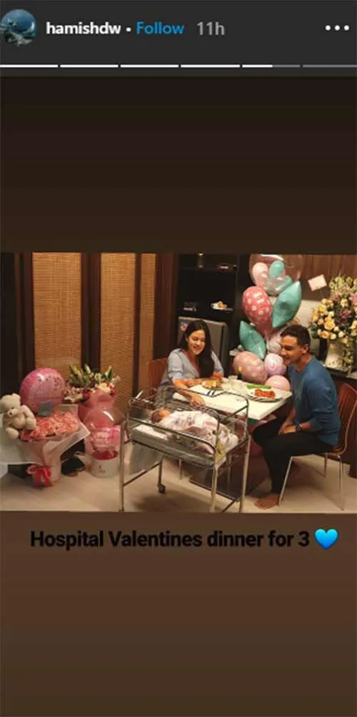 Sweet Moment! Raisa dan Hamish Rayakan Valentine Bertiga