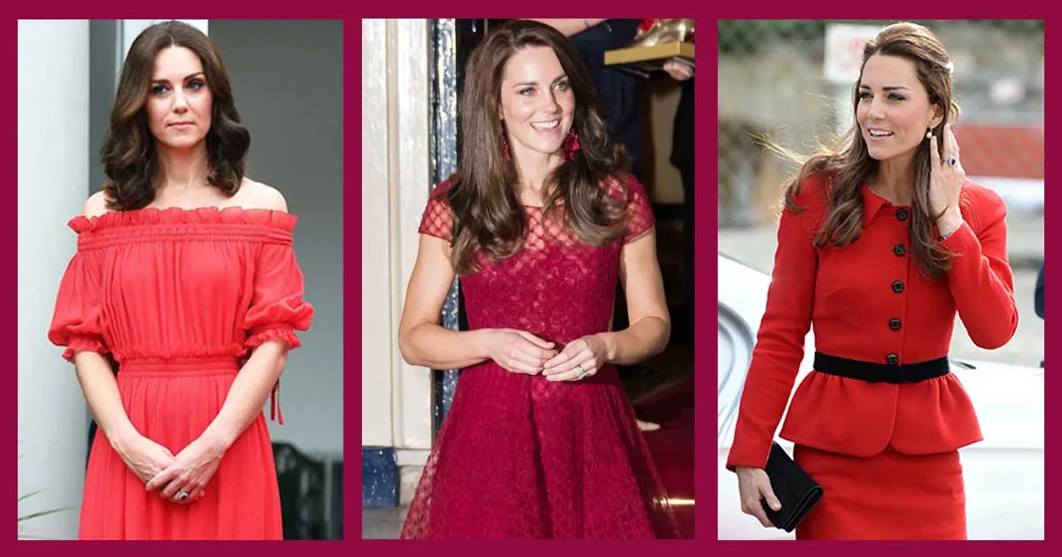 Siap-siap Terpana! Intip Gaya Kate Middleton dengan Busana Merah