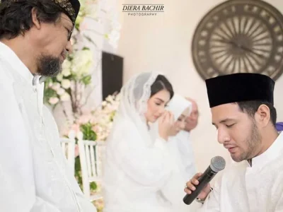 Foto pengajian Ammar Zoni dan Irish Bella