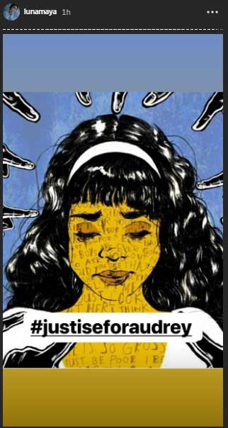dukungan luna maya untuk audrey justice for audrey