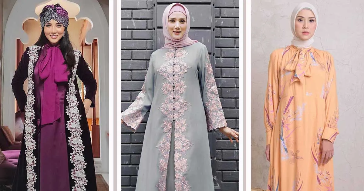 8 Inspirasi Model Gamis Kekinian Ala Artis Biar Lebaran Makin Hits