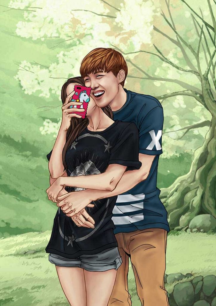 j-hope dan perempuan mesra