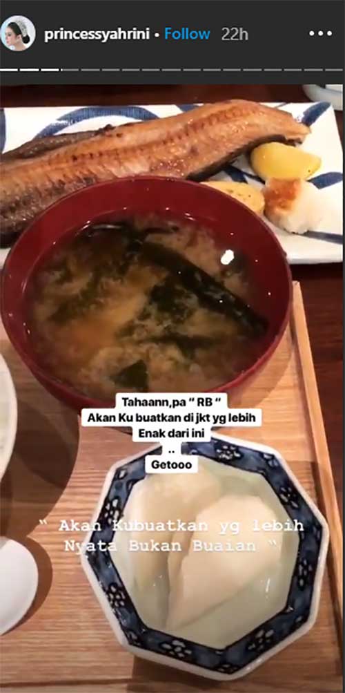 Makanan favorit Reino Barack