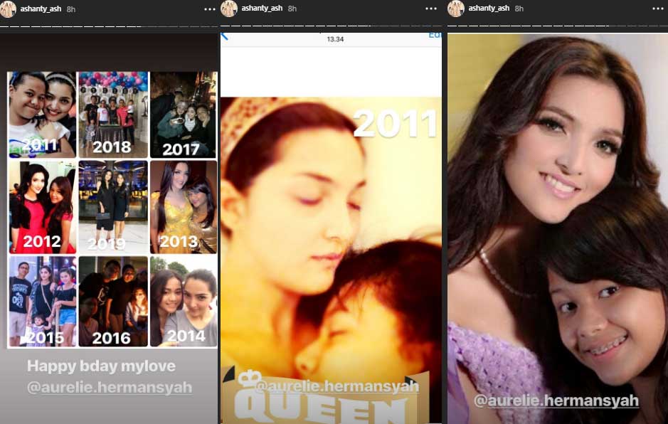ashanty-dan-krisdayanti ulang tahun aurel hermansyah