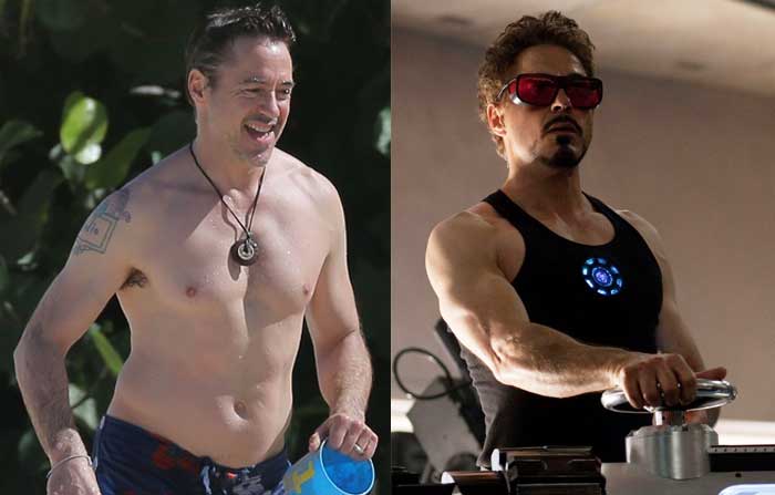 Bentuh tubuh aktor Marvel