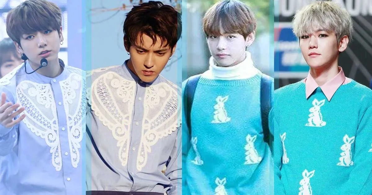 Ketika BTS dan EXO, 8 Kali Terciduk Pakai Baju Kembar. Siapa yang Terkeren?