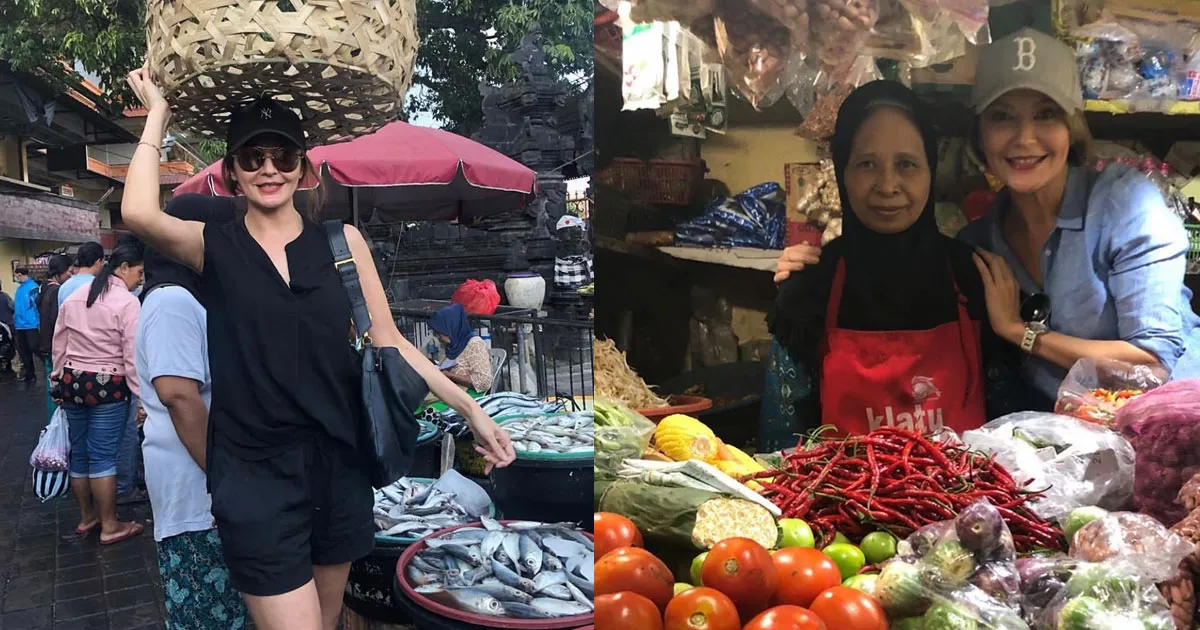 10 Gaya Santai Tamara Bleszynski Saat Keliling Pasar Tradisional
