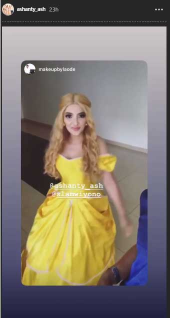 Ashanty-sebagai-belle