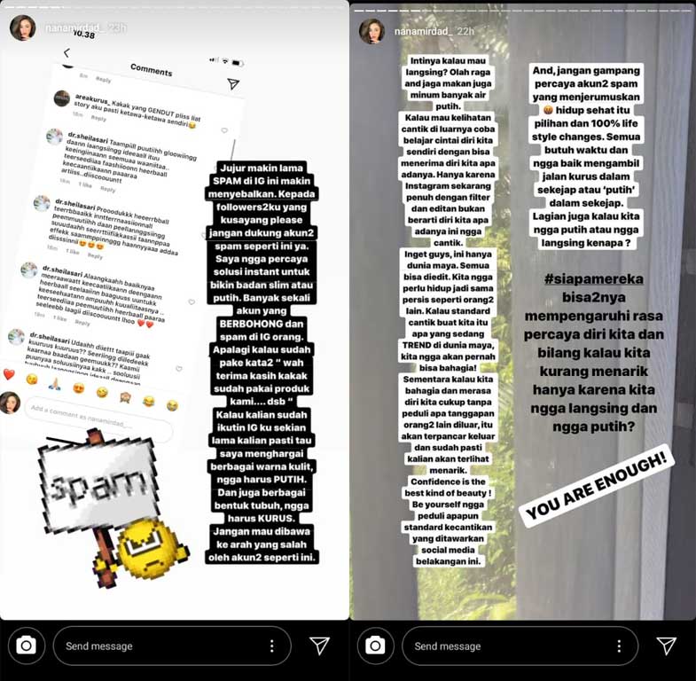 pesan nana mirdad