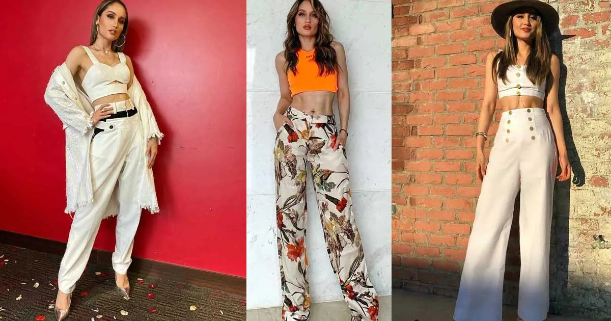 10 Gaya Cinta Laura Padukan Crop Top dan Celana Panjang