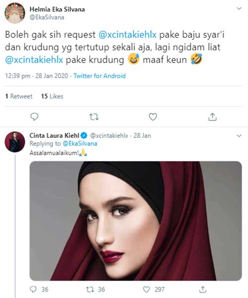 Cinta Laura berhijab