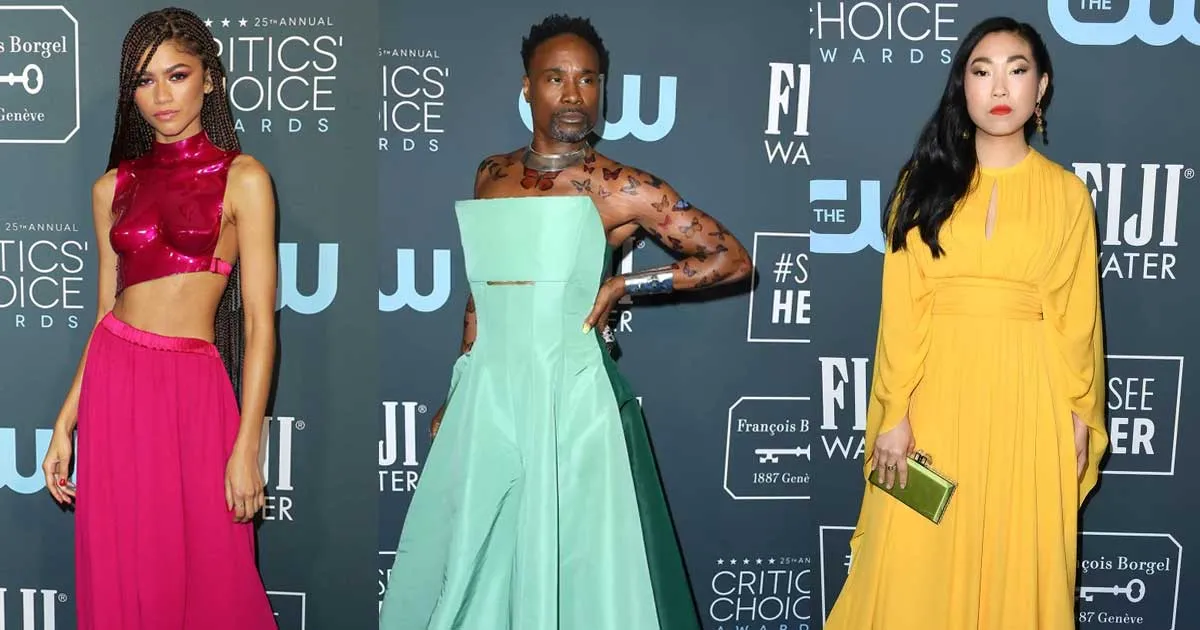 6 Busana Warna-warni bak Pelangi di Ajang Critic’s Choice Awards 2020