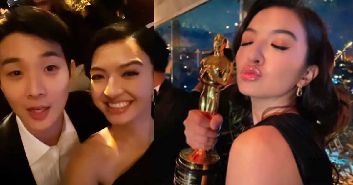 Bikin Iri! Raline Shah Pesta Bareng  Pemain dan Sutradara ‘Parasite’