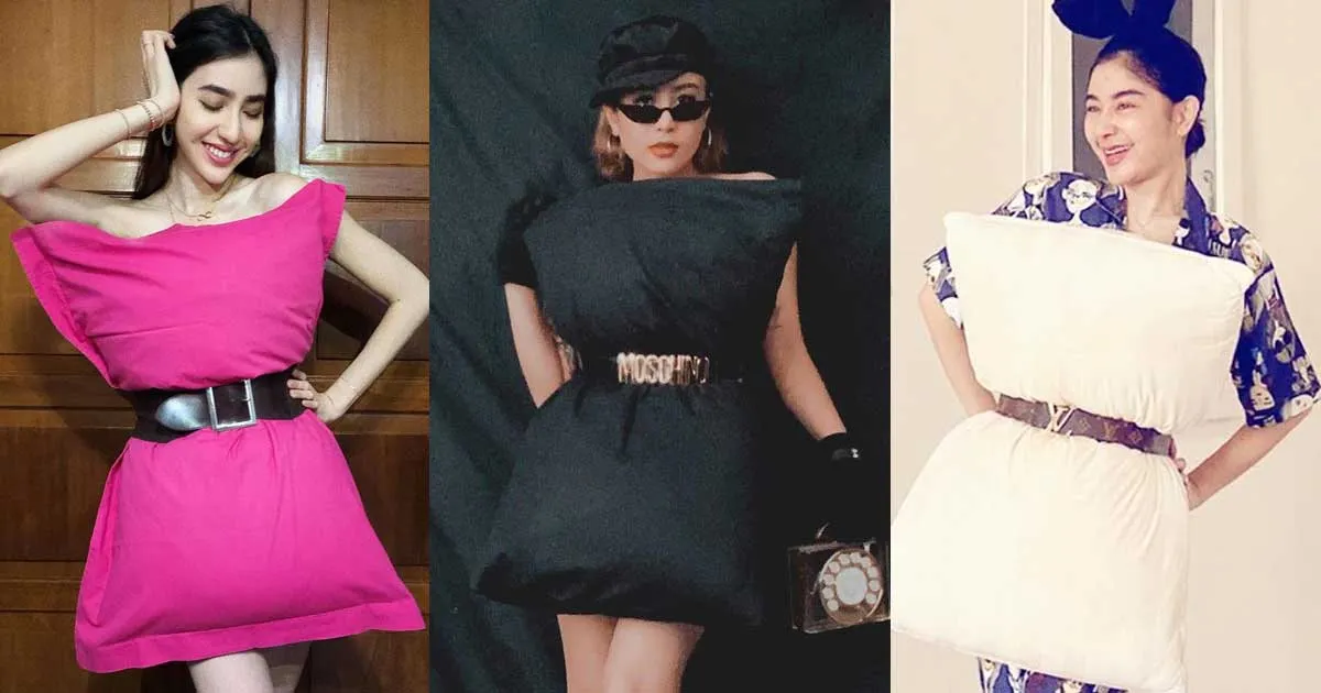 Ikut Tantangan Jadikan Bantal sebagai Dress, Siapa Seleb yang Terseksi?