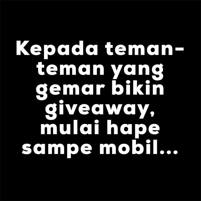 Giveaway Ernest Prakasa