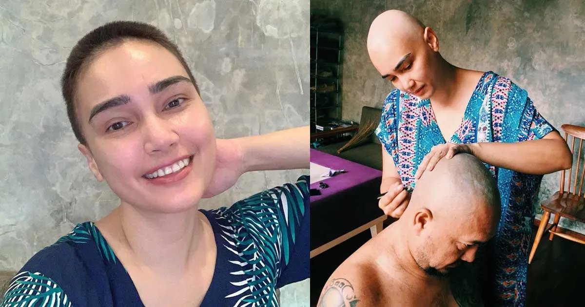 7 Gaya Feby Febiola yang Tetap Menawan dengan Kepala Plontosnya