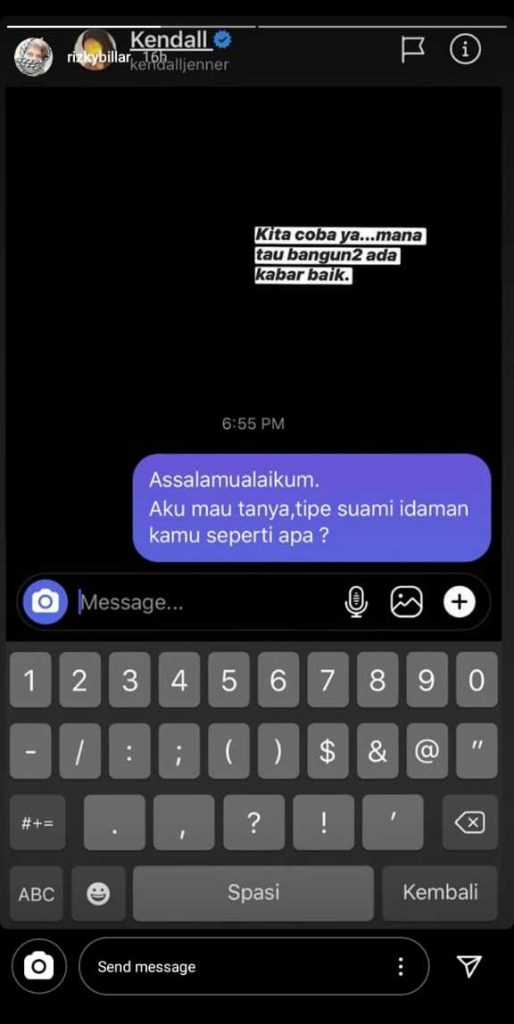 rizky-billar-galau taaruf dengan kendall jenner