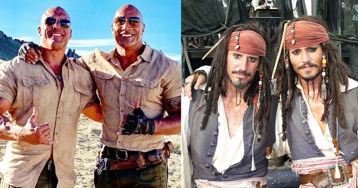 Mirip Banget! Ini 14 Potret Keakraban Aktor Hollywood dan Stuntman-nya