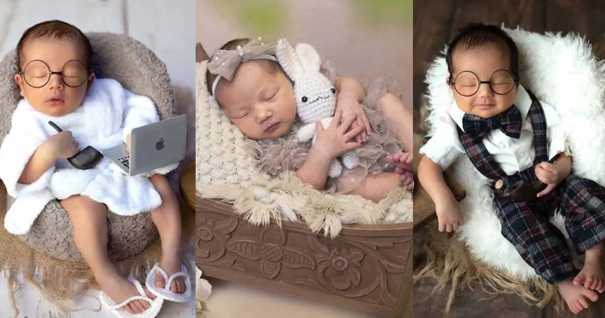 Gemes Banget! 7 Gaya Bayi Para Seleb Pemotretan Newborn