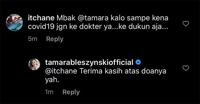 Tamara Bleszynski covid