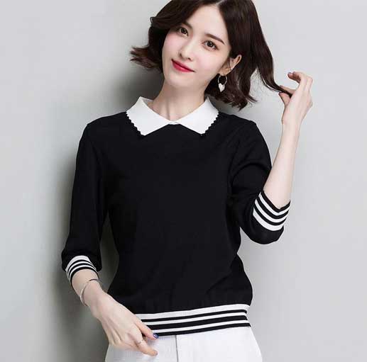 kemeja-berkerah-dengan-sweater