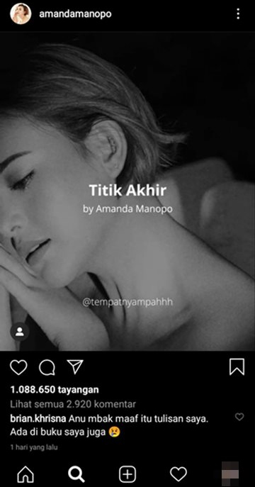 amanda-manopo-plagiat-puisi-titik-akhir