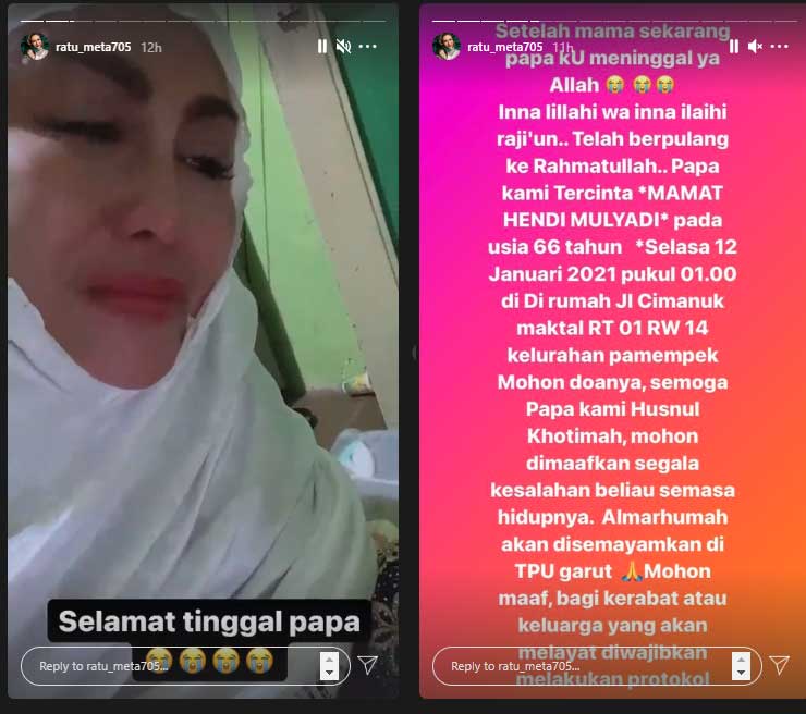 ayah-ratu-meta-meninggal-dunia