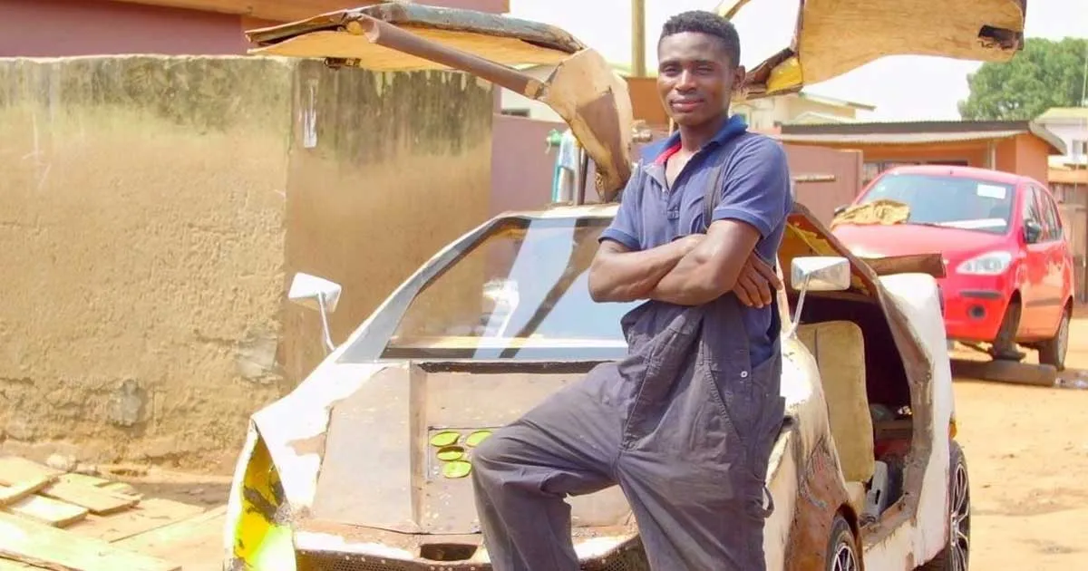 Kelvin ‘Elon Musk’ Asal Afrika, Ciptakan Mobil dari Rongsokan