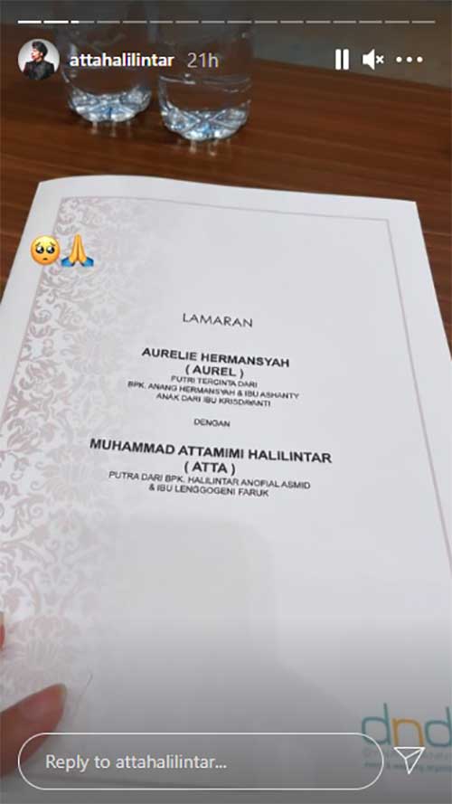 Tanggal pernikahan Atta