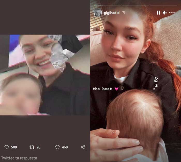 Wajah anak Gigi Hadid