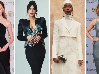 best-dress-gaun-terbaik-busana-bafta-2021 awards