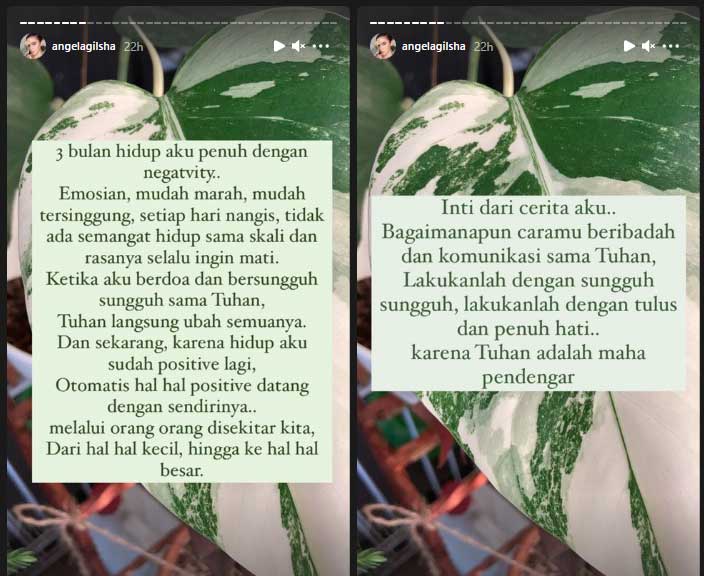 angela gilsha depresi kematian marco panari adik