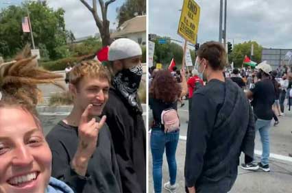 anwar hadid demo free palestine bela