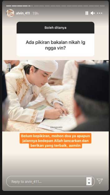 pernikahan muhammad alvin faiz dan larissa chou kandas cerai