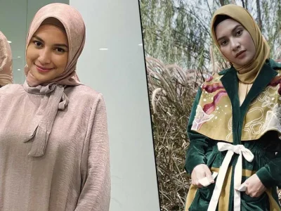 gaya indah permatasari berhijab