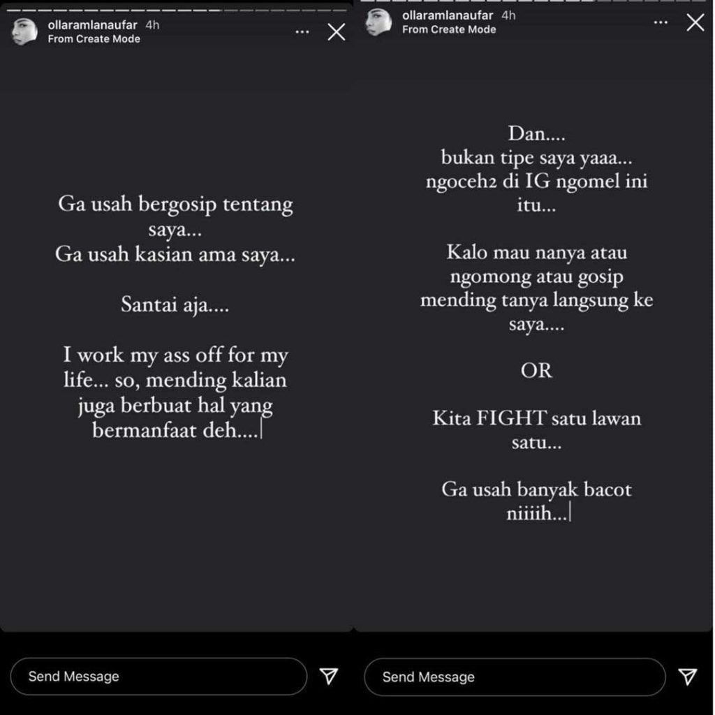 olla ramlan marah marah di instagram