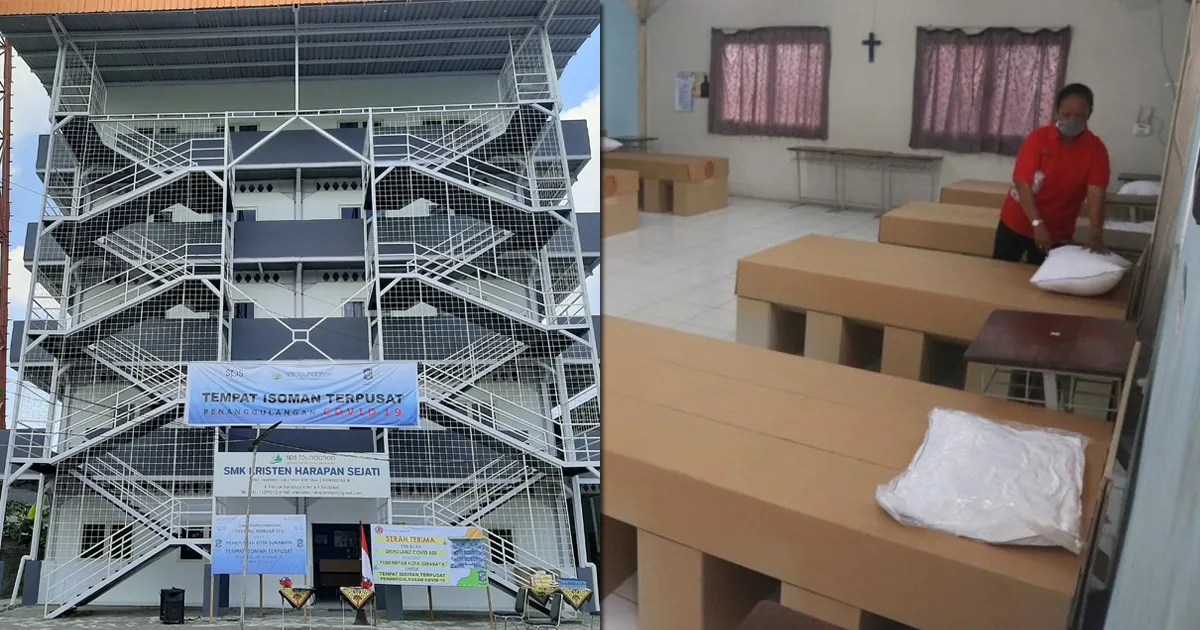 Surabaya Punya Gedung Isoman, Full AC dengan Ranjang Disposable