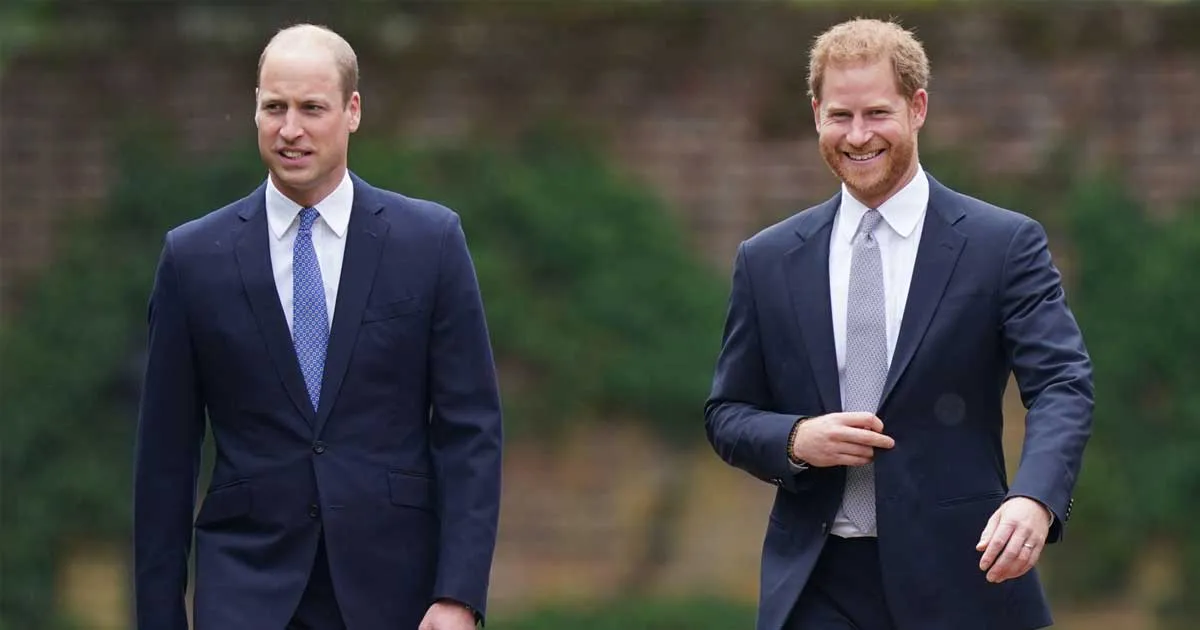Bahasa Tubuh Harry dan William di Peresmian Patung Putri Diana jadi Sorotan