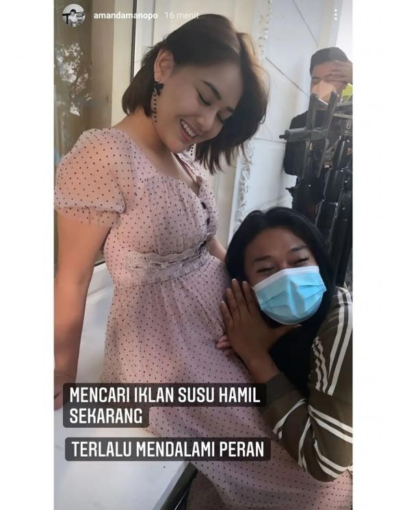 amanda manopo hamil andin ikatan cinta