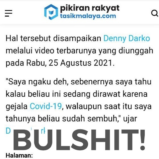 deddy corbuzier covid-19 denny darko tahu