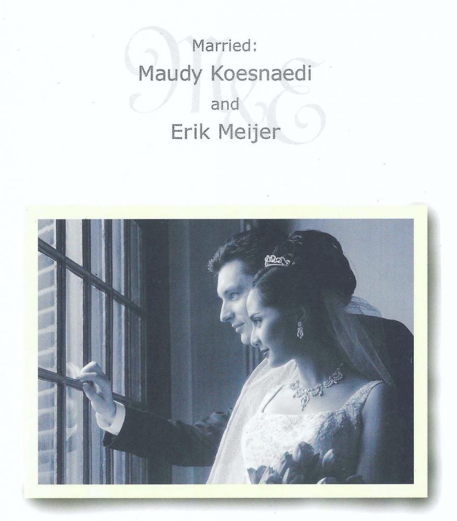 foto pernikahan maudey koesnaedi dan erik meijer